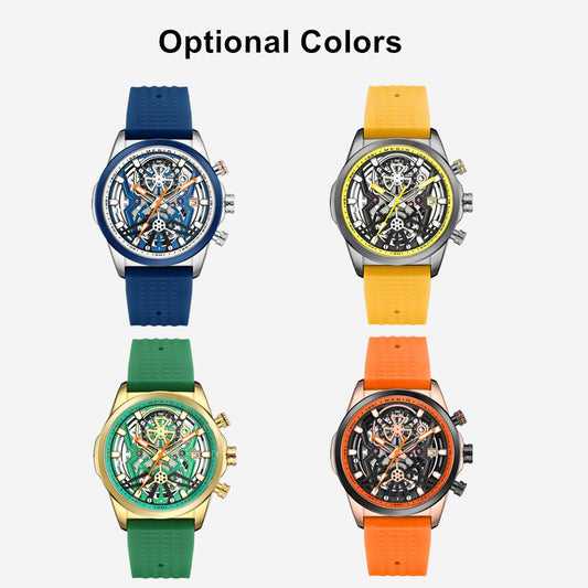 MEGIR Men's Watch Chronograph Fashion Quartz Wristwatch Waterproof Luminous Sports Military Watches Clock with Auto Date 2235