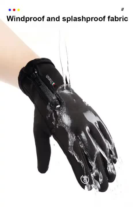 NNEDSZ Convertible Fingerless Winter Gloves | Waterproof, Windproof Thermal Gloves with Touchscreen Compatibility Q808 L size Black