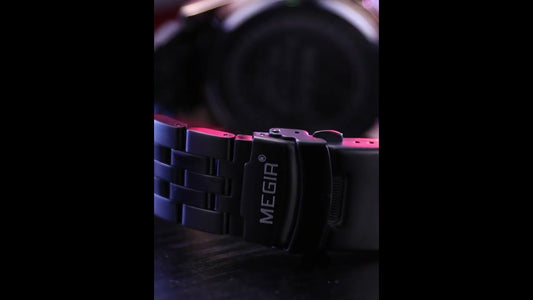 MEGIR Fashion Men Watches Luxury Business Wristwatch Stainless Steel Quartz Watch Calendar Luminous Man Clock Relogio Masculino 2154